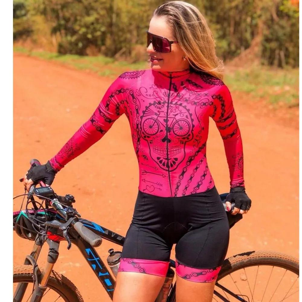 Macaquinho Caveira Mexicana ũ  LISLINDA  Ʈ ֽ Skinsuit  Ʈ Ŭ  Sportwear ٵ Ʈ Mtb ciclismo
